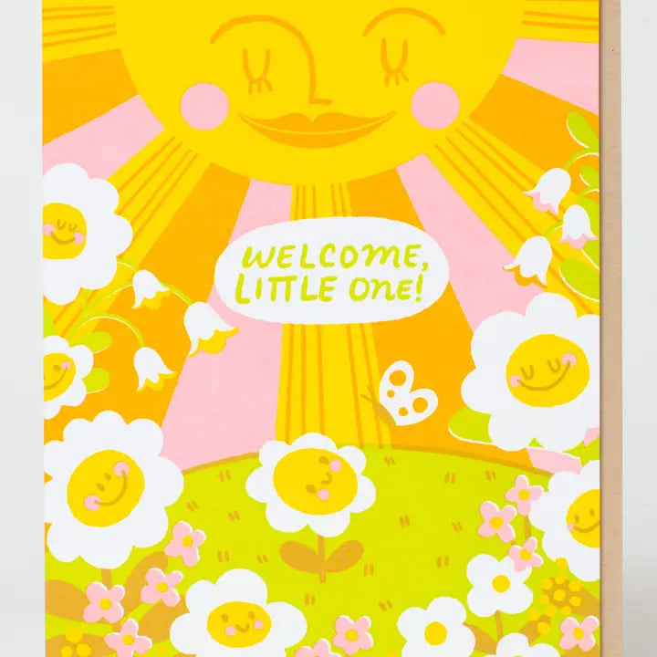 Garden Welcome Baby Greeting Card