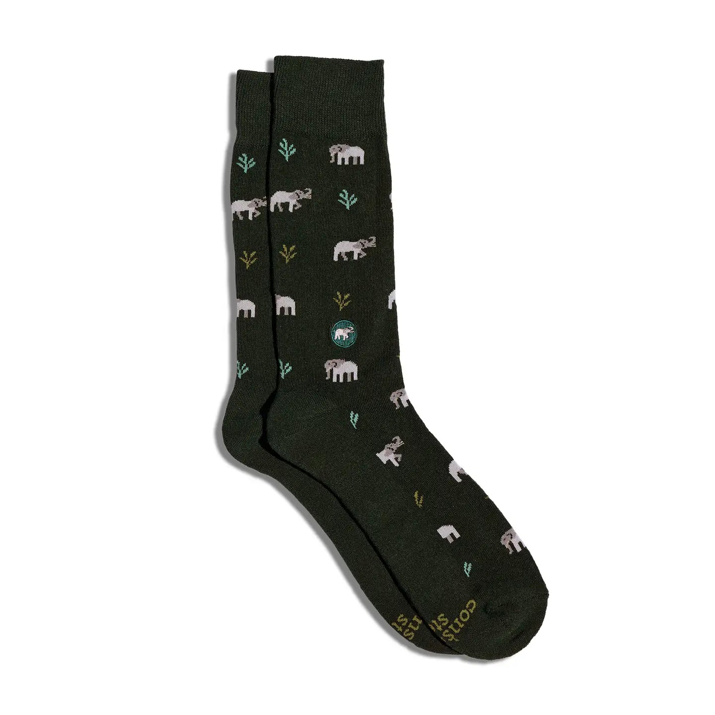 Socks That Protect Elephants (Green Elephants) - Ali's Wagon