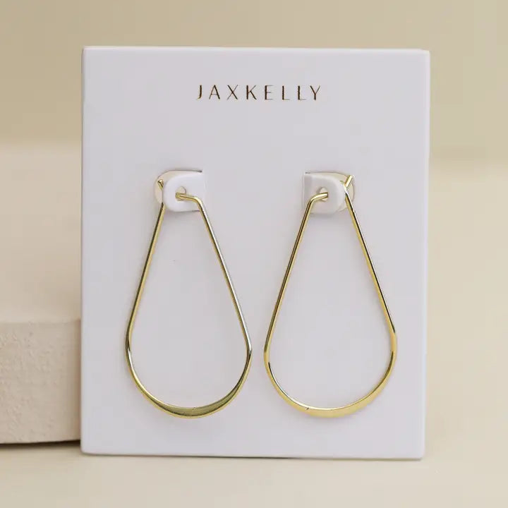 Gold Long Oval Hoops