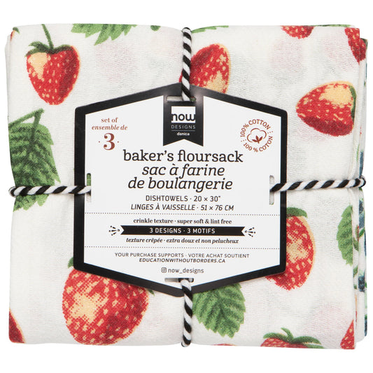Baker's Floursack Berry Patch Dishtowels - Set of 3 - Ali's Wagon