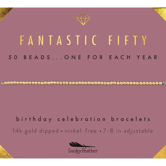 Fantastic Fifty Milestone Bracelet