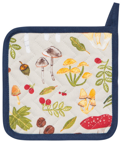 Field Mushrooms Shroom Print Potholder