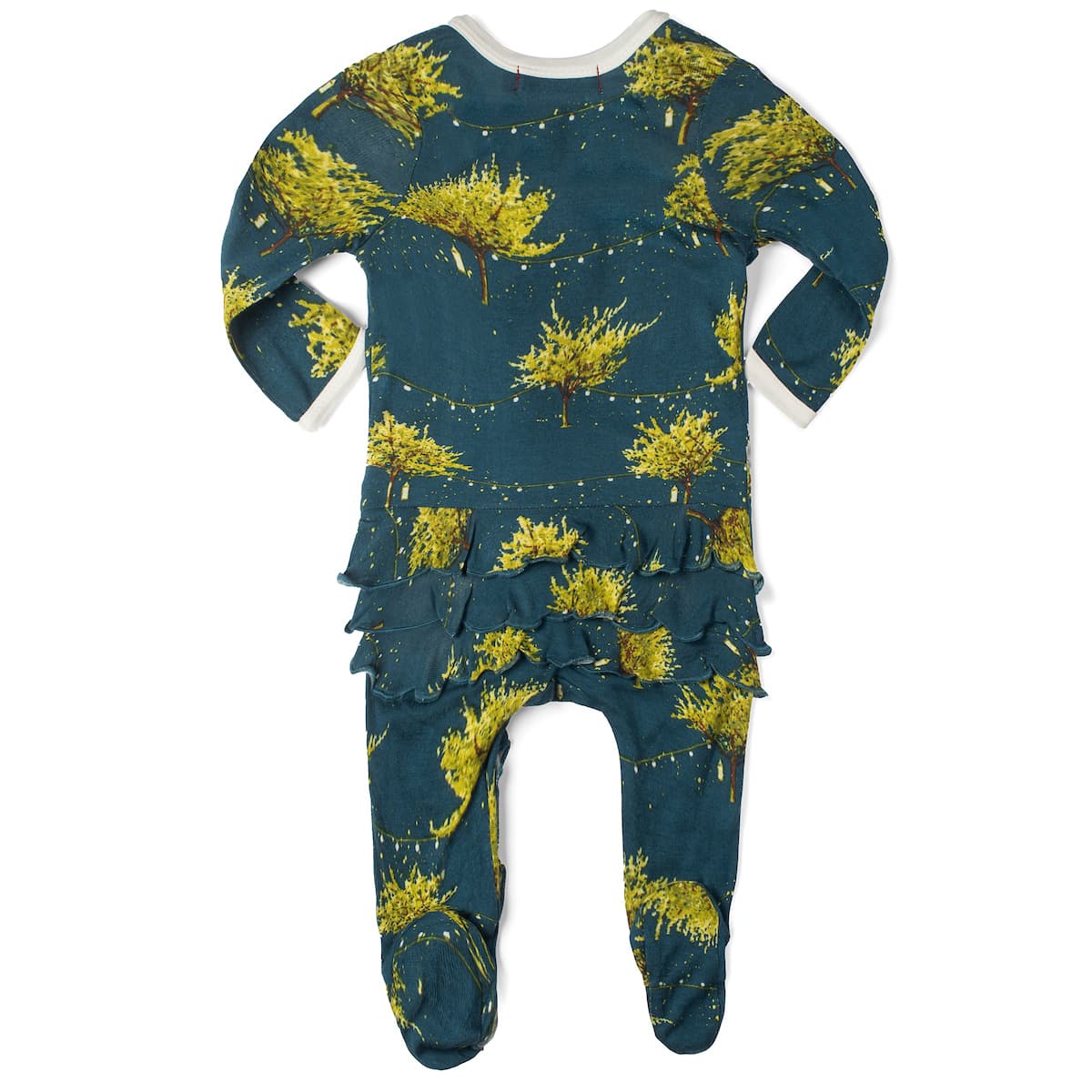 Firefly Bamboo Ruffle Zipper Footed Romper - Ali's Wagon