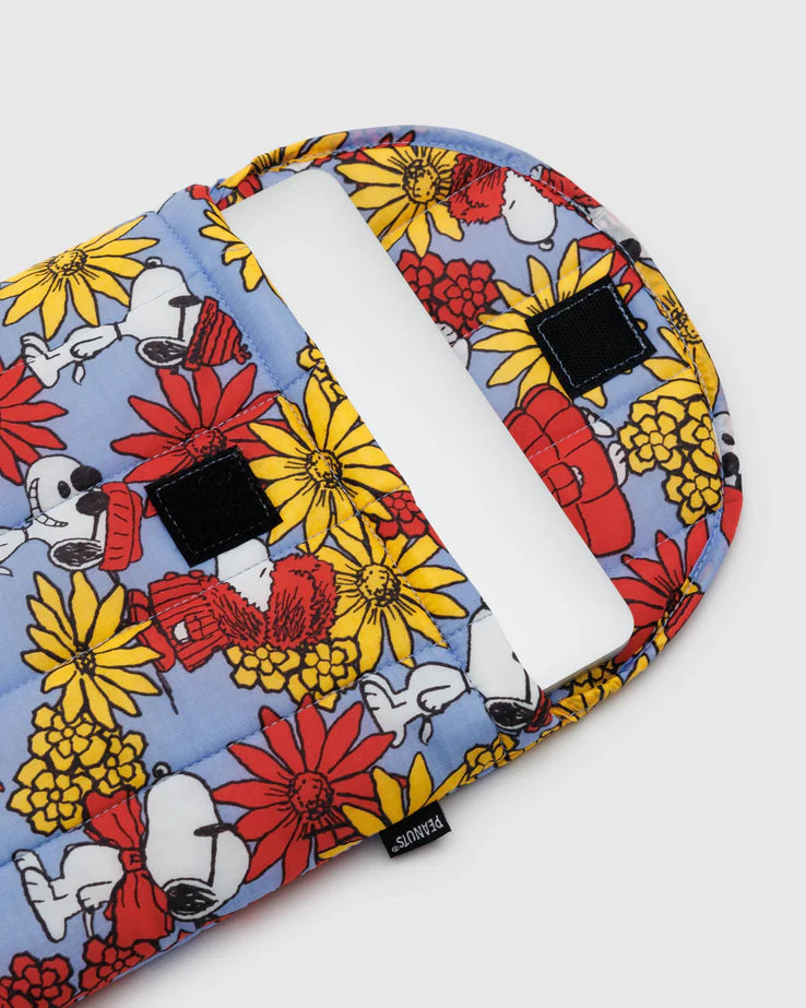 Peanuts x Baggu Floral Snoopy Puffy 13"/14" Laptop Sleeve