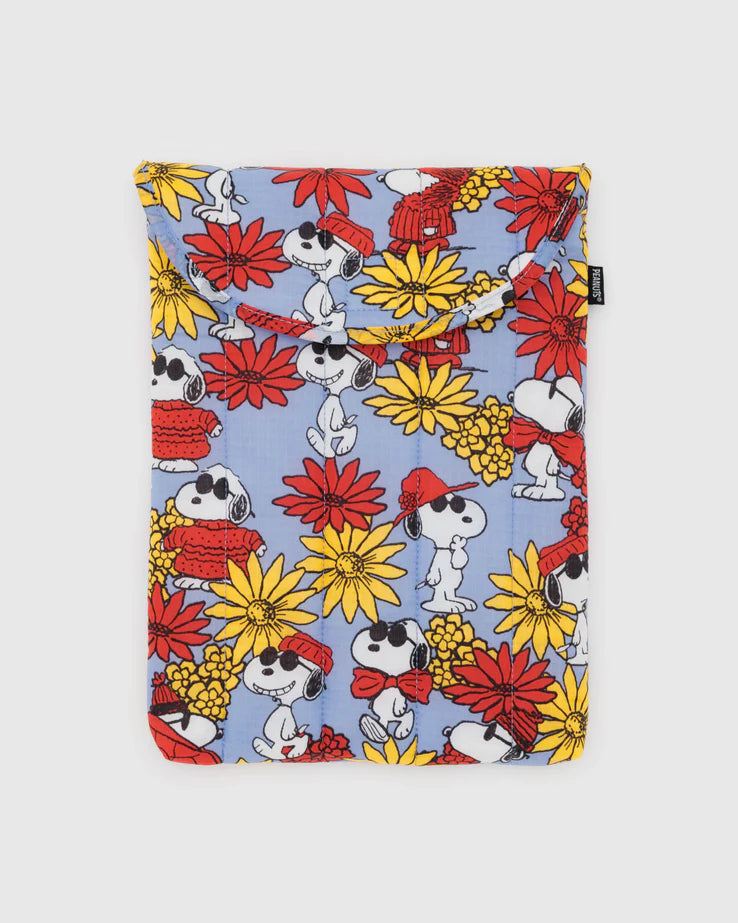 Peanuts x Baggu Floral Snoopy Puffy 13"/14" Laptop Sleeve