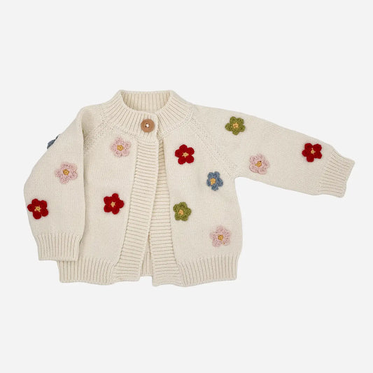 Multi Color Flower Cardigan