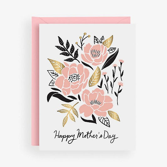 Pink Flowers Mother's Day Card