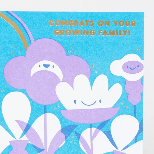 Growing Family Flowers Greeting Card