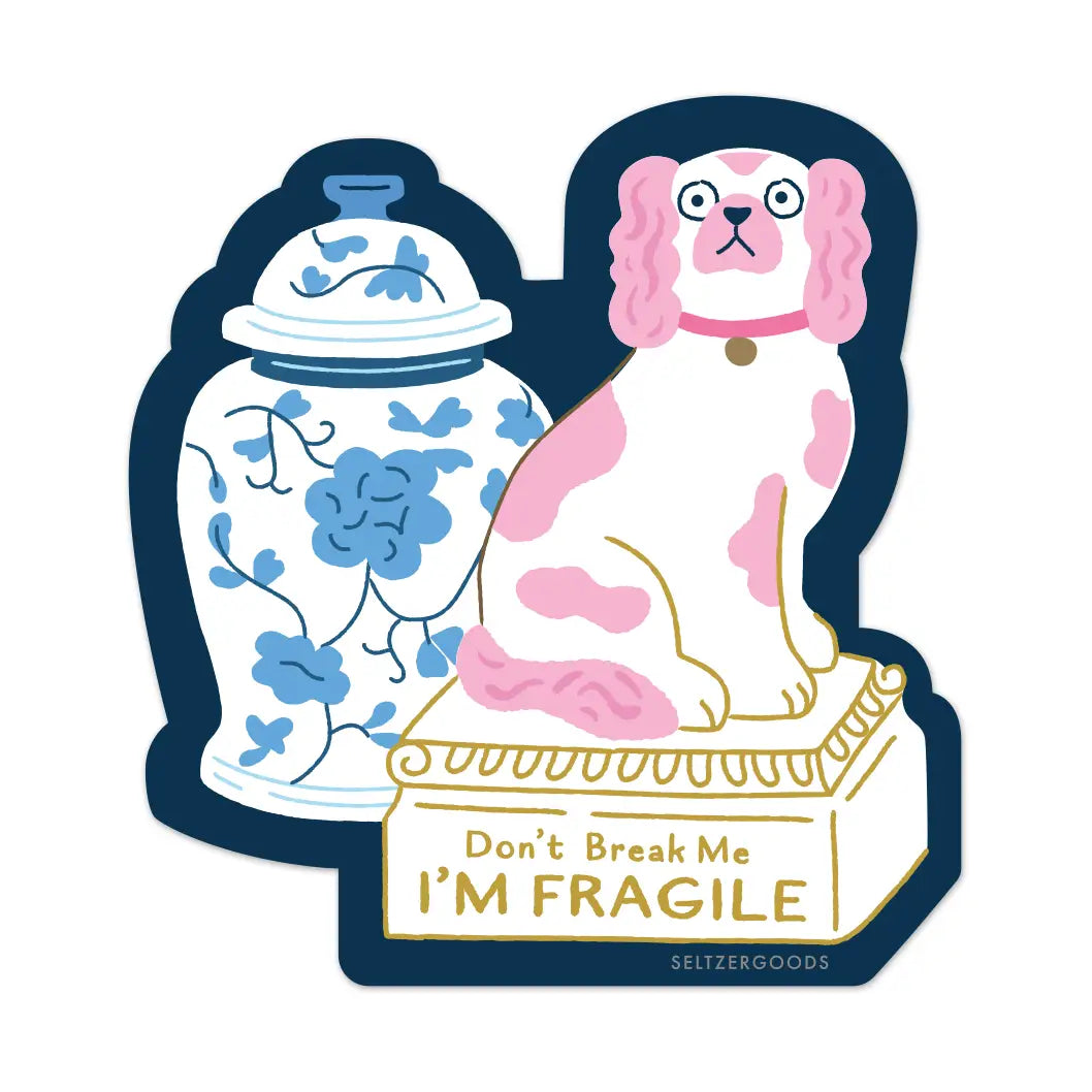 Fragile Dog Sticker
