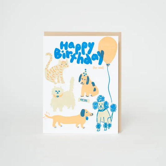 Happy Birthday Fur Real Card