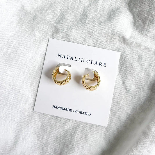 Geometric Huggie Hoops