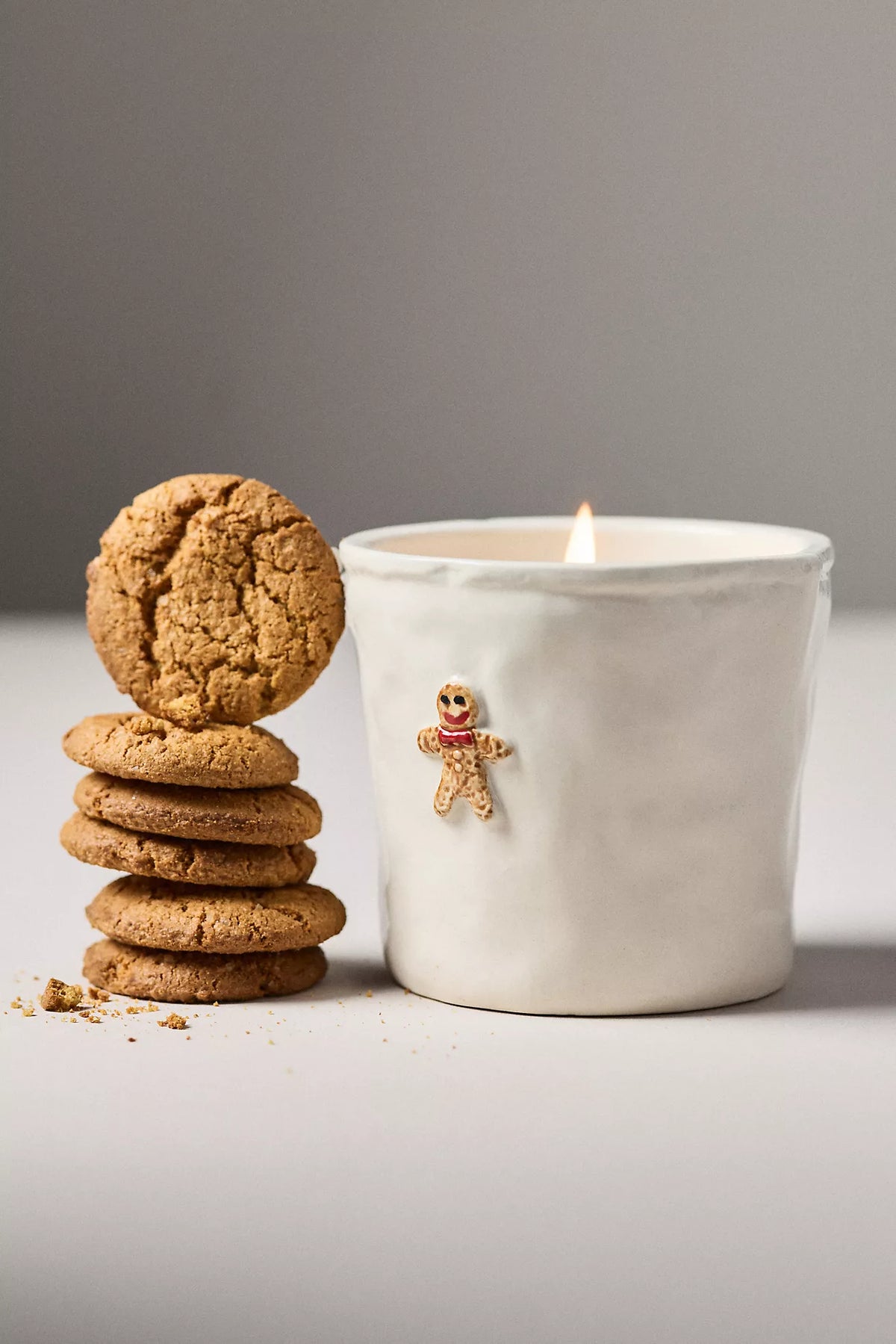 Gingerbread Bistro Ceramic Candle