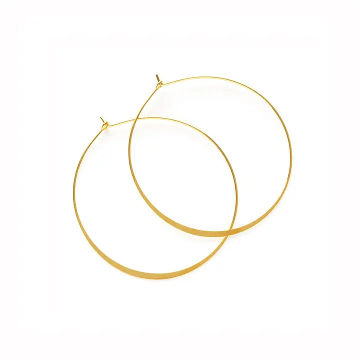 Classic Round Gold Hoop Earrings