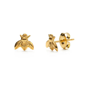 Gold Tiny Bee Stud Earrings
