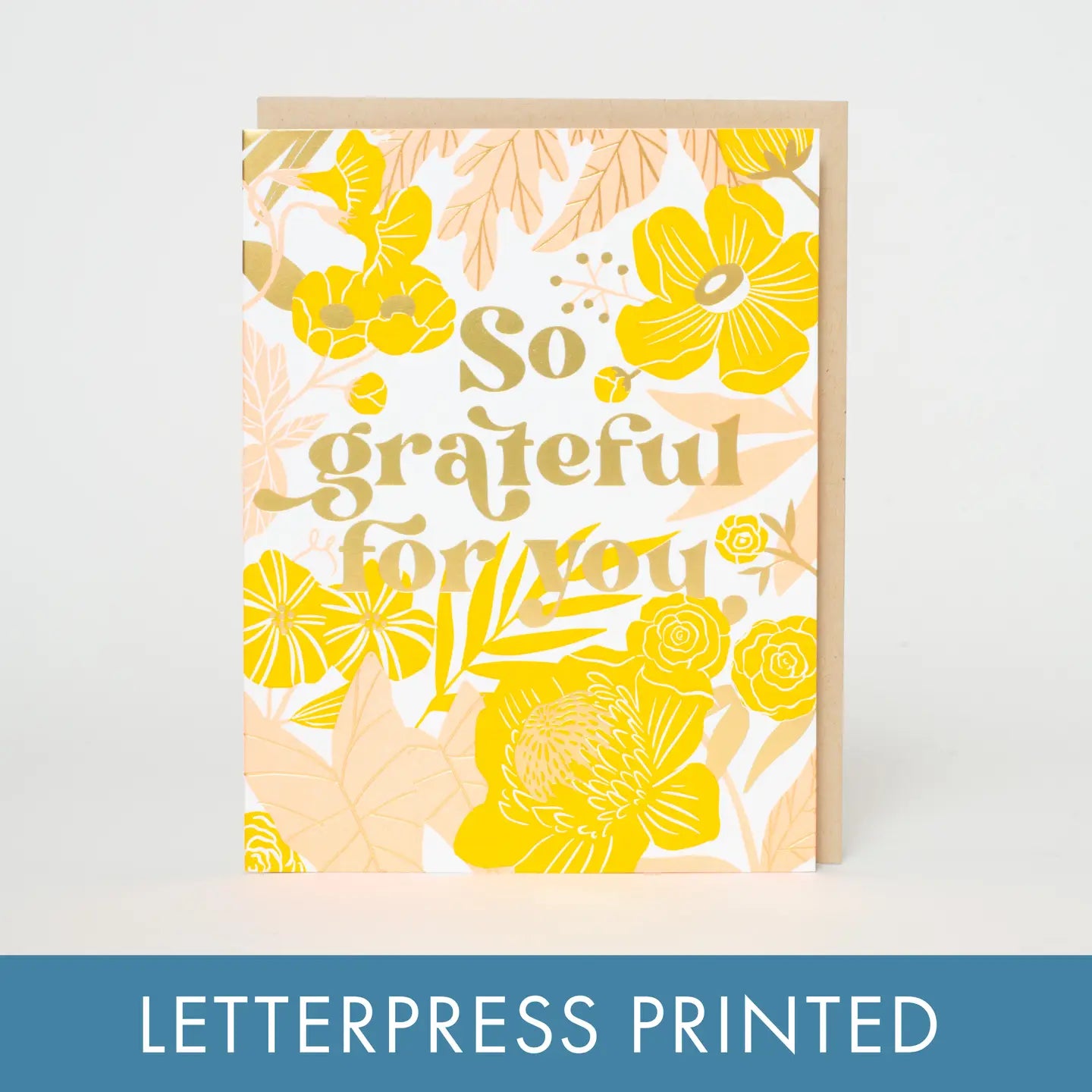 Grateful For You Floral Greeting Card