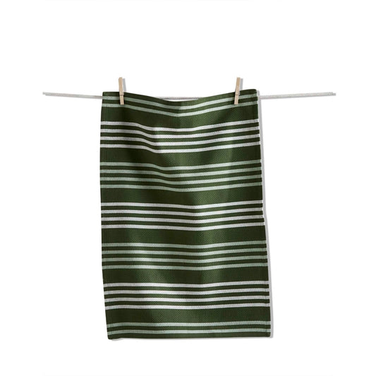 Green Basket Weave Dishtowel