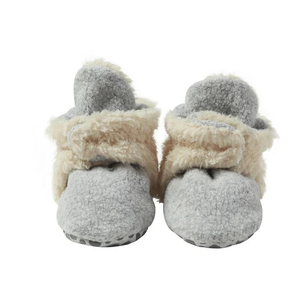 Heather Grey Cozie Fleece Furry Lined Bootie