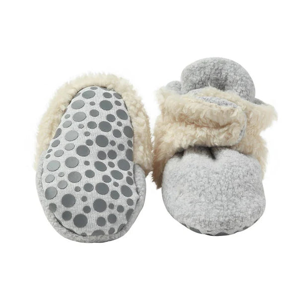 Heather Grey Cozie Fleece Furry Lined Bootie