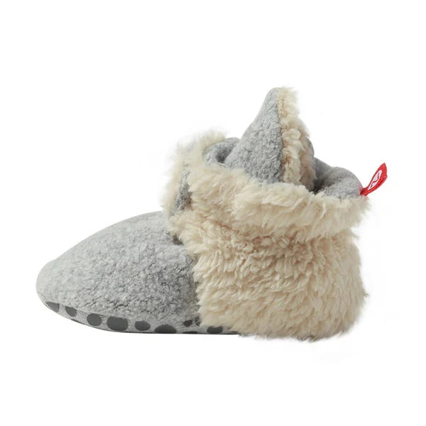 Heather Grey Cozie Fleece Furry Lined Bootie