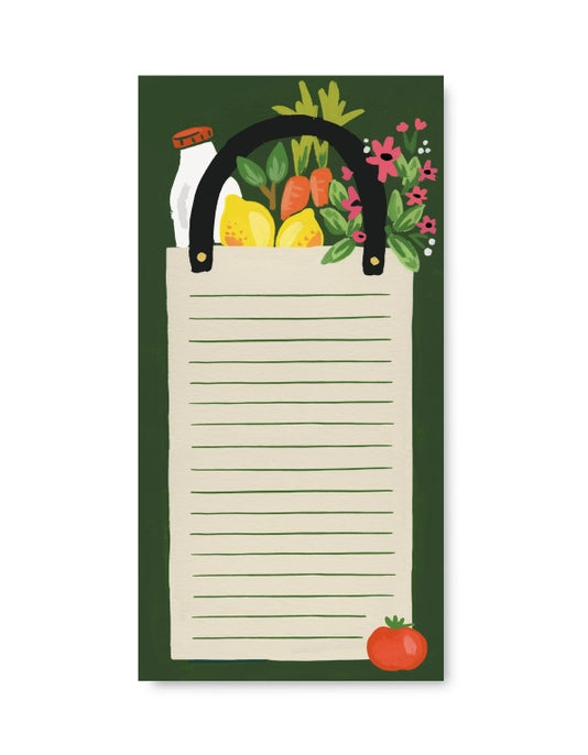 Grocery Bag Magnetic Market List Notepad