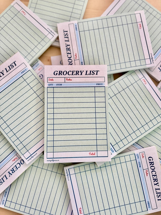 Guest Check Grocery List Notepad - Ali's Wagon