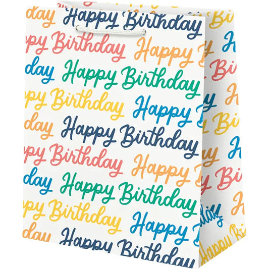 Happy Birthday Script Gift Bag