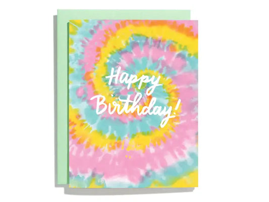 Tie Dye Happy Birthday Card