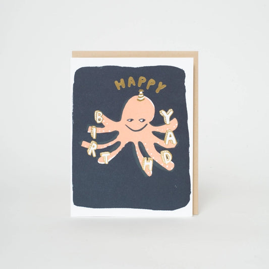 Octopus Birthday Card