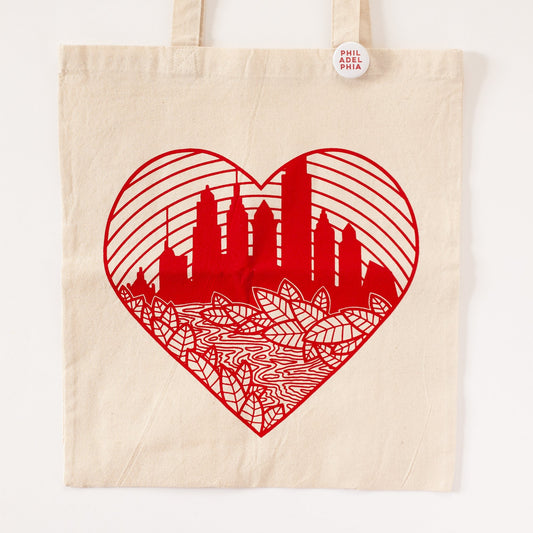 Skyline Heart Philly Tote Bag