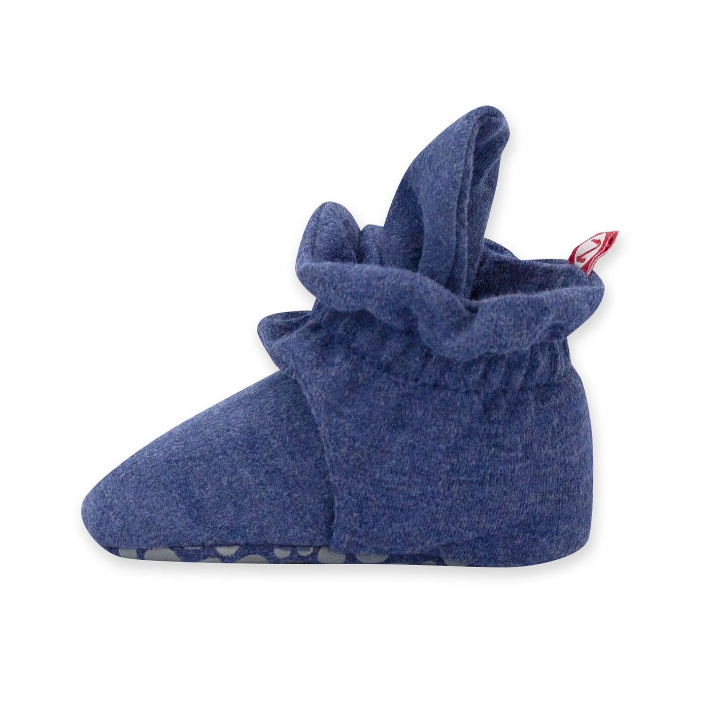 Heather Navy Cozie Fleece Gripper Bootie