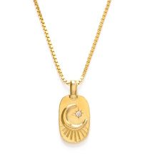Load image into Gallery viewer, Helena Moon Medallion Necklace