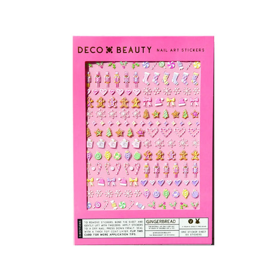 Gingerbread Holiday Nail Stickers