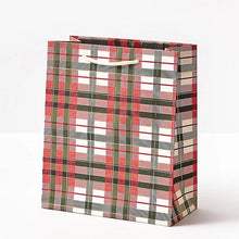 Load image into Gallery viewer, Red &amp; White Plaid Gift Bag