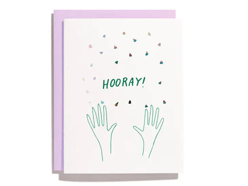 Hooray! Confetti Hands Card