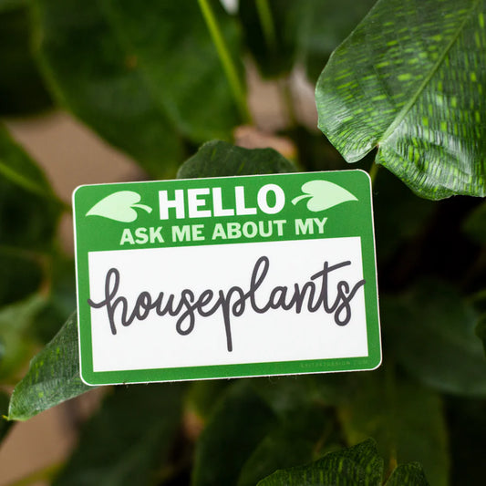 Ask Me About My Houseplants Sticker