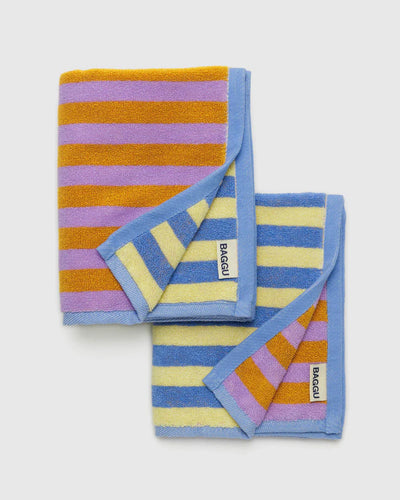 Hotel Stripe Baggu Hand Towel Set