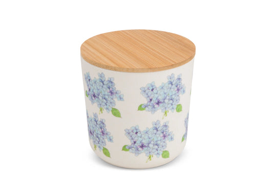 Hydrangea Bloom Bamboo Canister