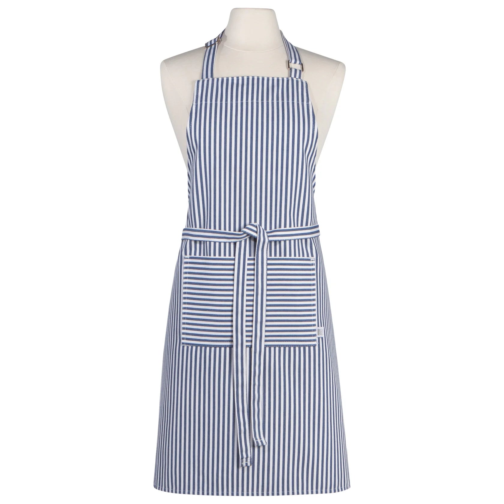 Narrow Royal Blue Stripe Chef Apron - Ali's Wagon