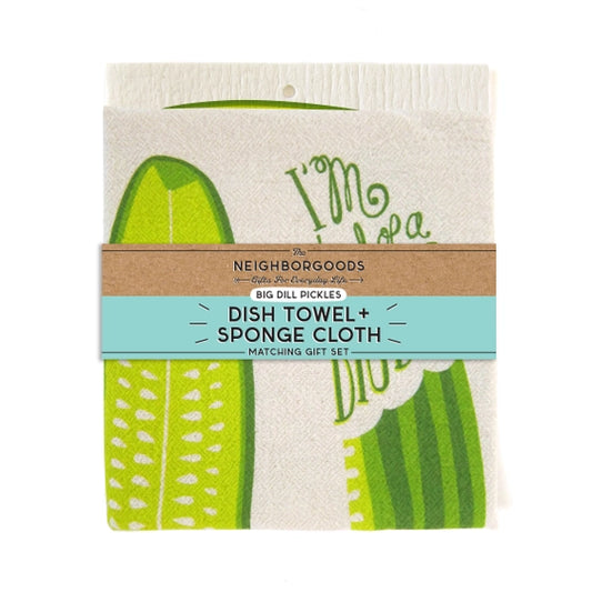 I'm kind of a big Dill Swedish Dish Cloth & Tea Towel Set