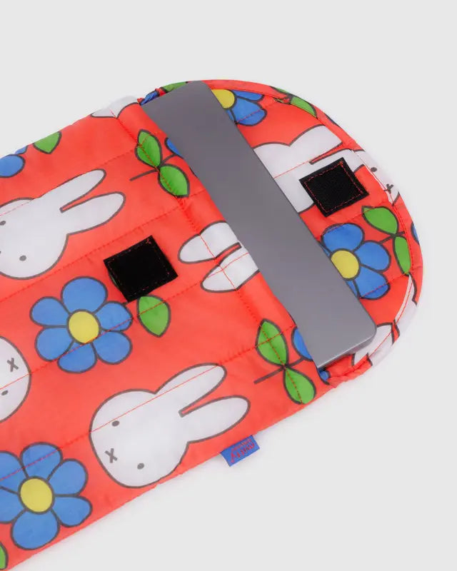 Flower Miffy Puffy 13"/14" Baggu Laptop Sleeve - Thumbnail 4