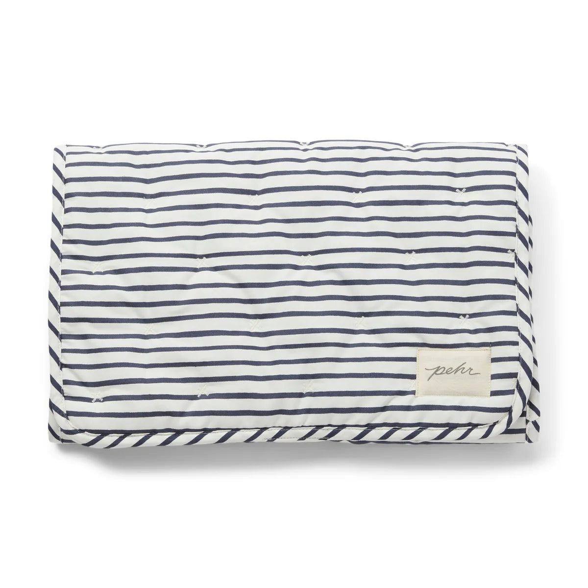 Ink Blue Striped On the Go Portable Changing Pad