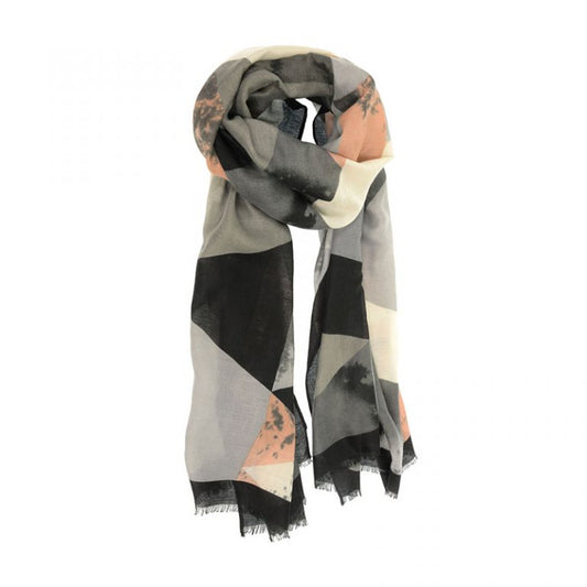 Black Inky Triangles Scarf