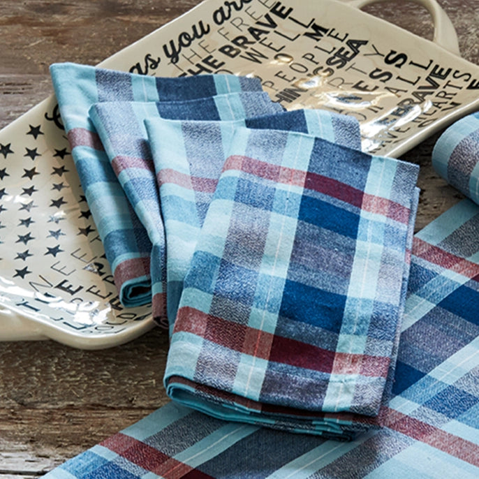 Jackson Plaid Cloth Napkins