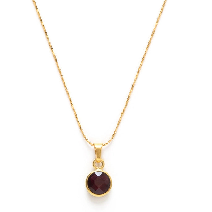 January Ganet Birthstone Necklace