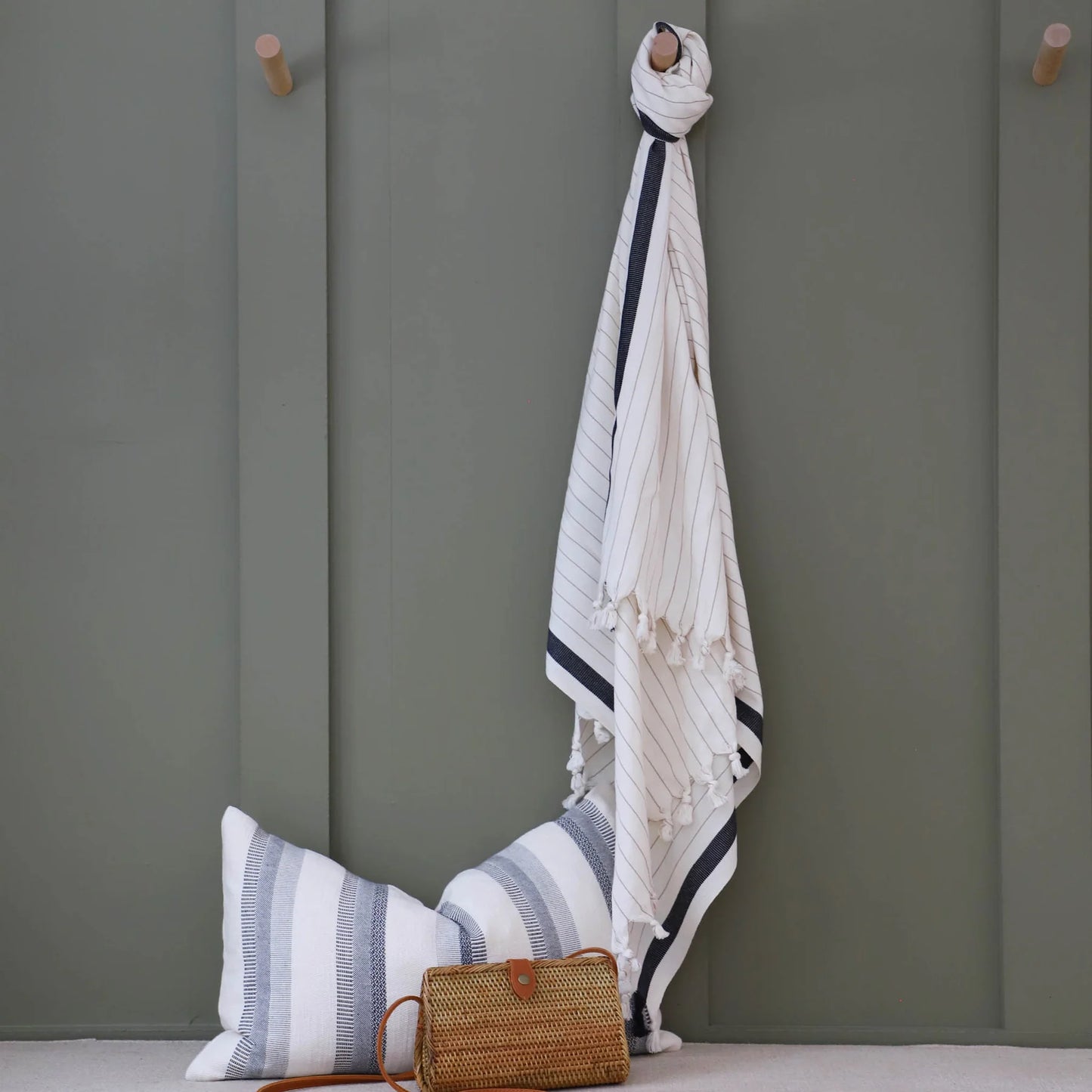 Black Stripe Kaya Turkish Towel