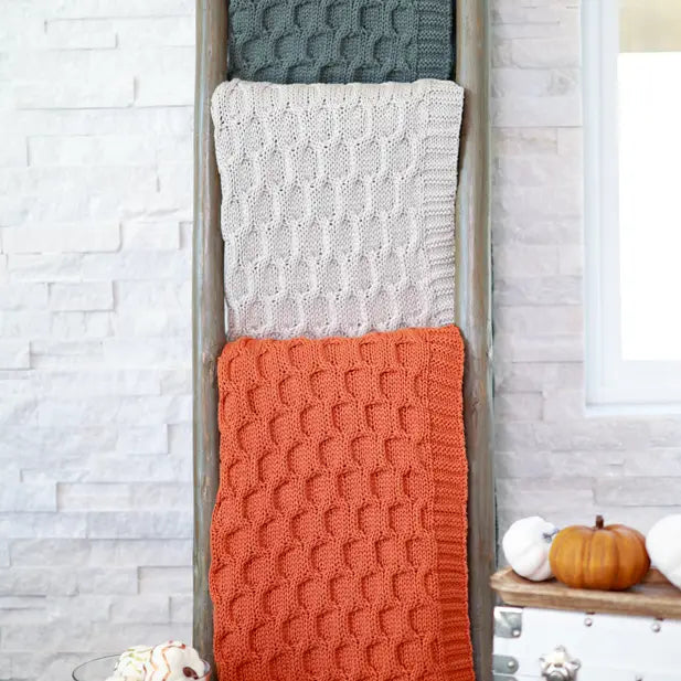 Kelly Knitted Throw - Gray Melange