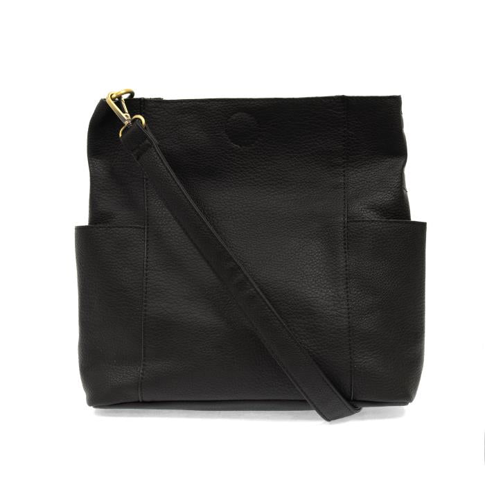 Black Kayleigh Side Pocket Bucket Bag