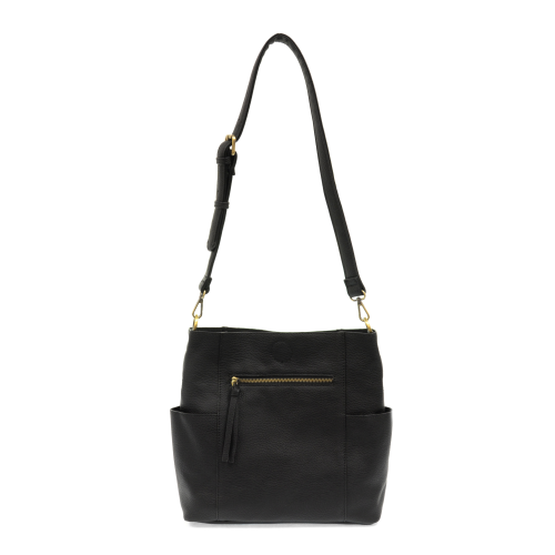 Black Kayleigh Side Pocket Bucket Bag