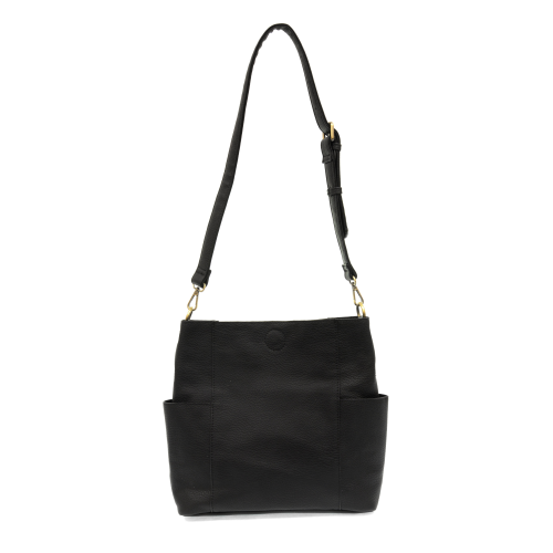 Black Kayleigh Side Pocket Bucket Bag