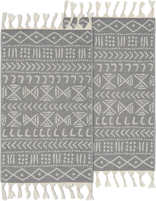 Black Aztec Terry Hand Towel